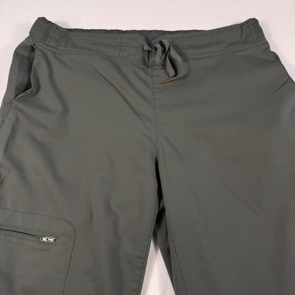 Med Works‎ Unisex Olive Green Drawstring Cargo Scrub Pants Women's Size M